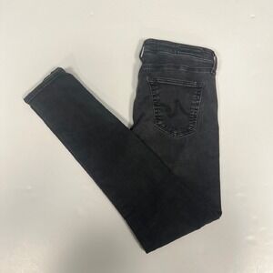 AG Adriano Goldschmied Legging Ankle Super Skinny Jeans Black Wash Sz 27R *FLAW*